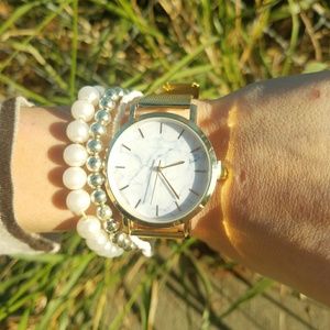 Gold Marble Minimalist Watch